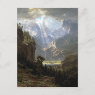 Postal Montañas Albert Bierstadt-Rocky, pico de Lander