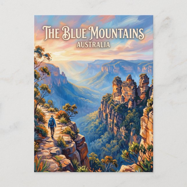 Postal Montañas Azules Australia (Anverso)