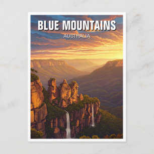 Postal Montañas Azules Australia Viaje