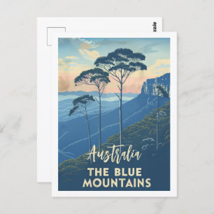 Postal Montañas Azules Australia Viaje Viejo Lugar