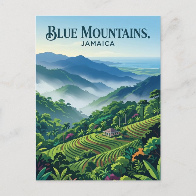 Postal Montañas Azules Jamaica (Anverso)