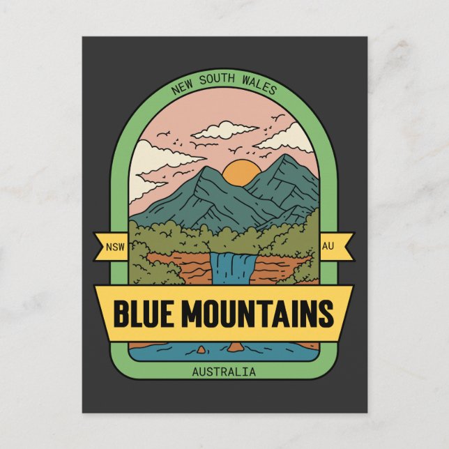 Postal Montañas azules NSW Australia (Anverso)