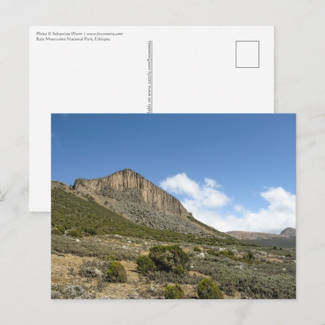Postal Montañas Bale Etiopía (Anverso / Reverso)