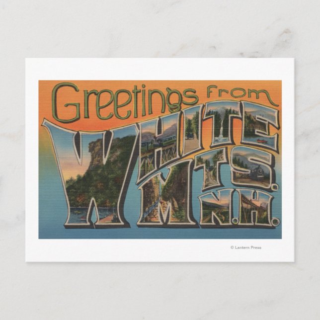 Postal Montañas Blancas, New Hampshire (Anverso)