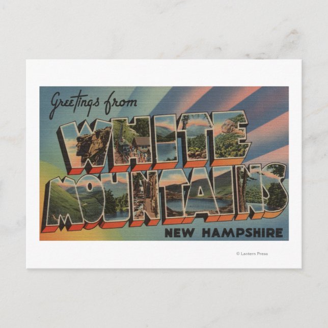 Postal Montañas blancas, New Hampshire 4 (Anverso)