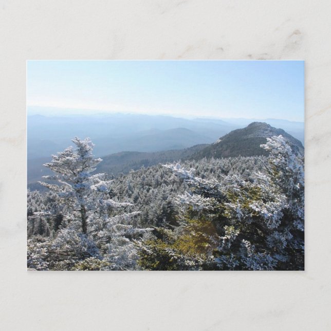 Postal Montañas Blue Ridge Invierno (Anverso)