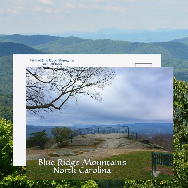Postal Montañas Blue Ridge Jump Off Rock NC (Subido por el creador)