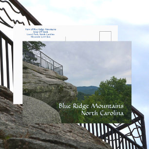 Postal Montañas Blue Ridge Jump Off Rock NC Fotográfico