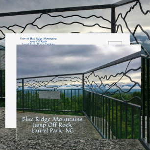 Postal Montañas Blue Ridge Jump Off Rock NC Fotográfico