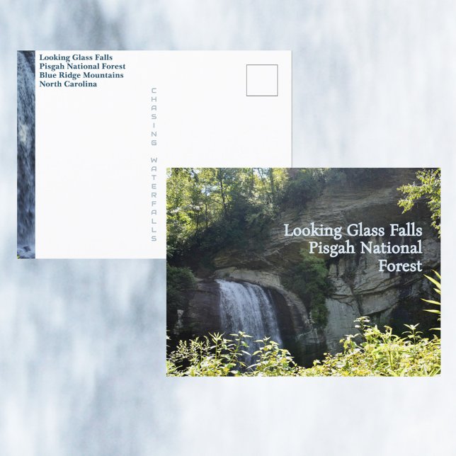 Postal Montañas Blue Ridge Looking Glass Falls NC (Subido por el creador)