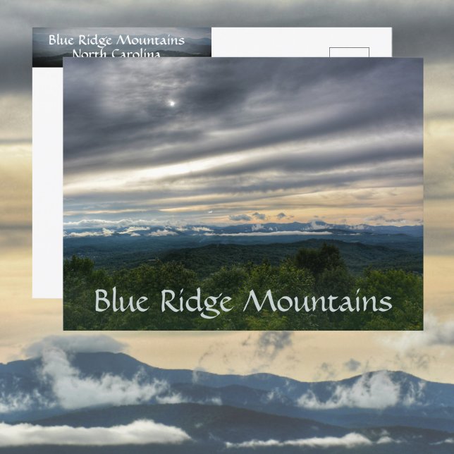 Postal Montañas Blue Ridge North Carolina Dramatic Sky (Subido por el creador)