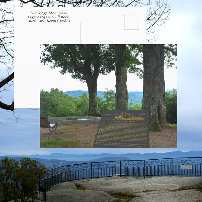 Postal Montañas Blue Ridge Saltan de Rock NC fotográfico (Subido por el creador)