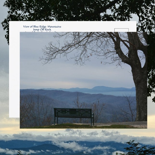 Postal Montañas Blue Ridge Vista desde Jump Off Rock NC (Subido por el creador)