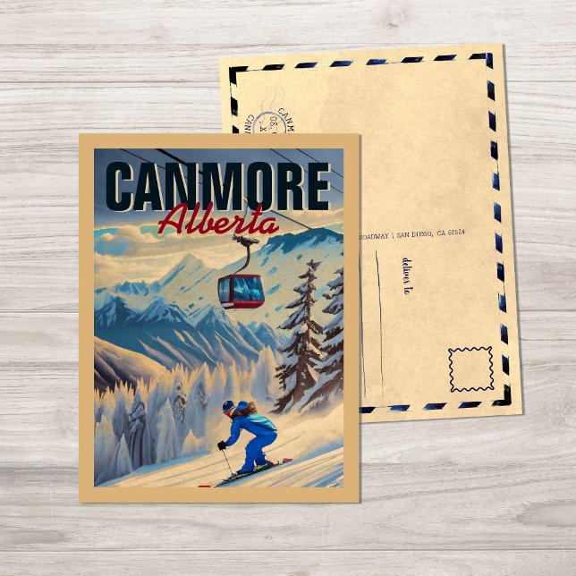 Postal Montañas Canmore Alberta Canadá 1950 (Subido por el creador)