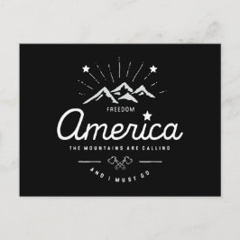 Postal Montañas de América están Llamando Debo Ir Mono Os