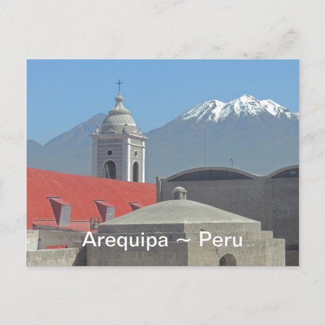 Postal Montañas de Arequipa Perú (Anverso)
