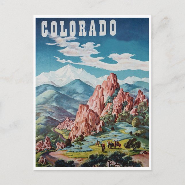 Postal Montañas de Colorado (Anverso)