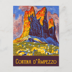 Postal Montañas de Cortina d'Ampezzo, Italia