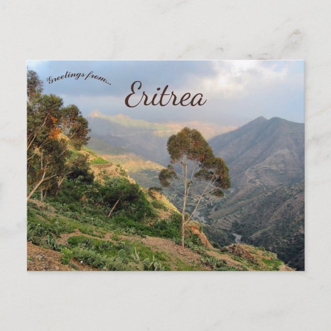Postal Montañas de Eritrea África (Anverso)
