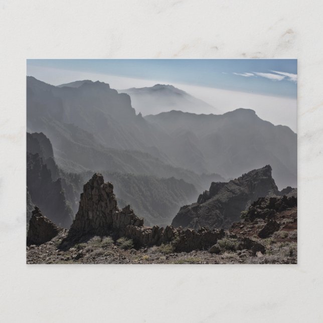 Postal Montañas de La Palma (Anverso)