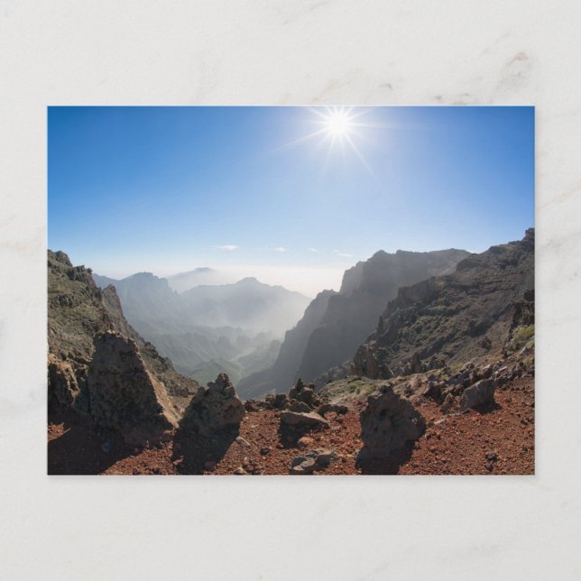 Postal Montañas de La Palma (Anverso)