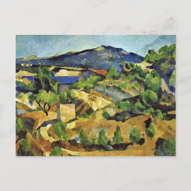 Postal Montañas De La Provenza Francesa De Paul Cézanne (Anverso)