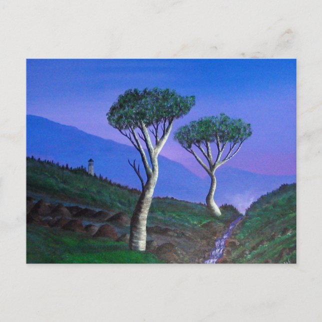 Postal Montañas de la torre de observación militar de Cor (Anverso)