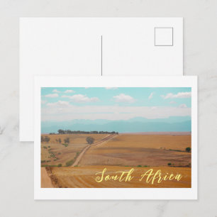 Postal Montañas de los campos de Swartland vistas ZA de S