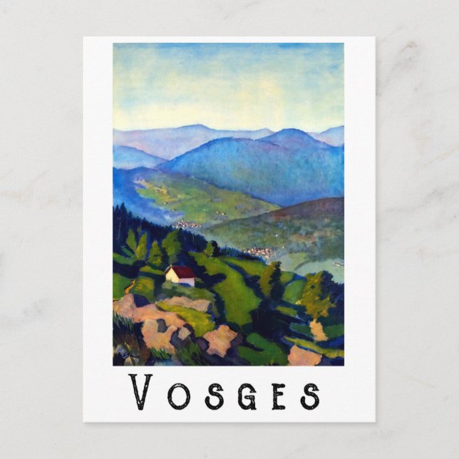 Postal Montañas de los Vosgos, Francia (Anverso)