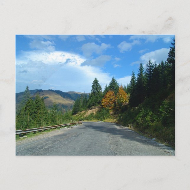 Postal Montañas de Moldavia en otoño (Anverso)