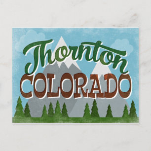 Postal Montañas de nieve de Thornton Colorado