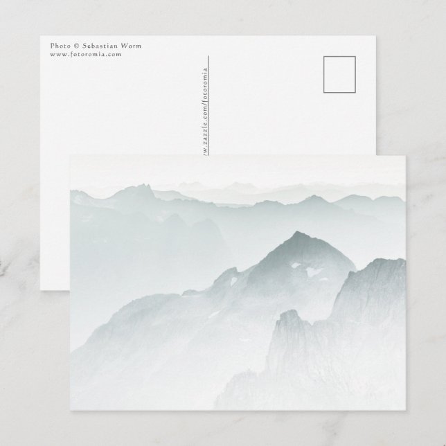 Postal Montañas de Noruega (Anverso / Reverso)