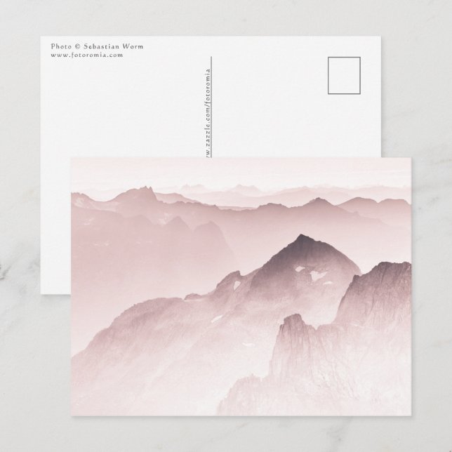 Postal Montañas de Noruega (Anverso / Reverso)