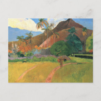 Postal Montañas de Tahití - Paul Gauguin