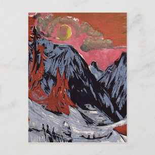 Postal Montañas en invierno, 1919