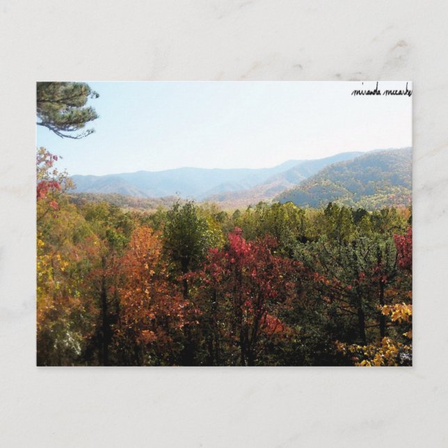 Postal Montañas En La Postcarta Caída (Anverso)