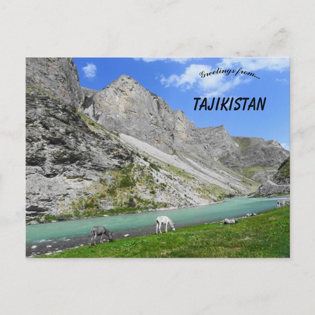 Postal Montañas en Tayikistán (Anverso)