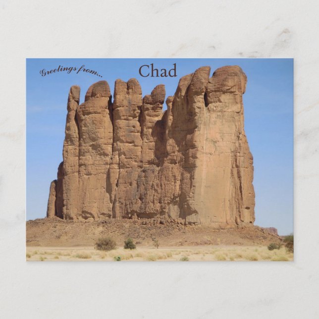 Postal Montañas Ennedi Chad (Anverso)