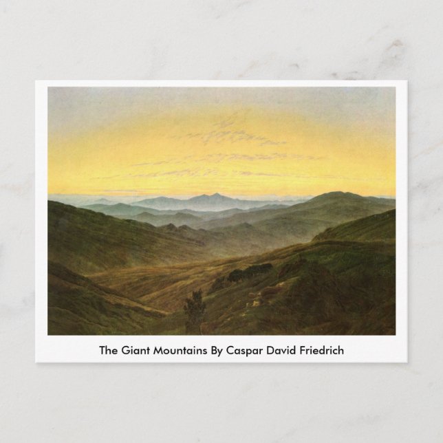Postal Montañas Gigantes De Caspar David Friedrich (Anverso)
