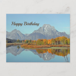 Postal Montañas Hermosas Cumpleaños de Otoño
