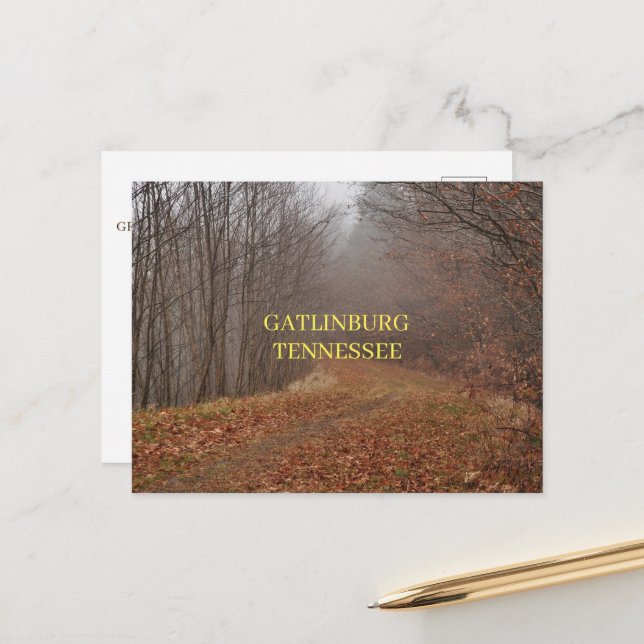 Postal Montañas humeantes Gatlinburg Tennessee (Anverso/Reverso In Situ)