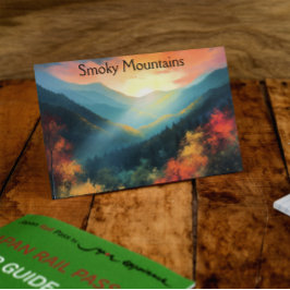 Postal Montañas humeantes, personalizable