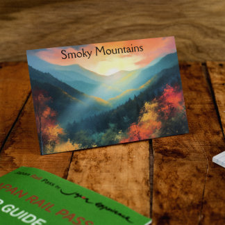 Postal Montañas humeantes, personalizable