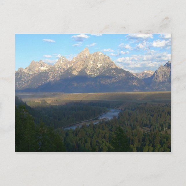 Postal Montañas Jackson Hole (Parque Nacional del Gran Te (Anverso)