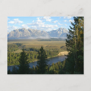 Postal Montañas Jackson Hole y río