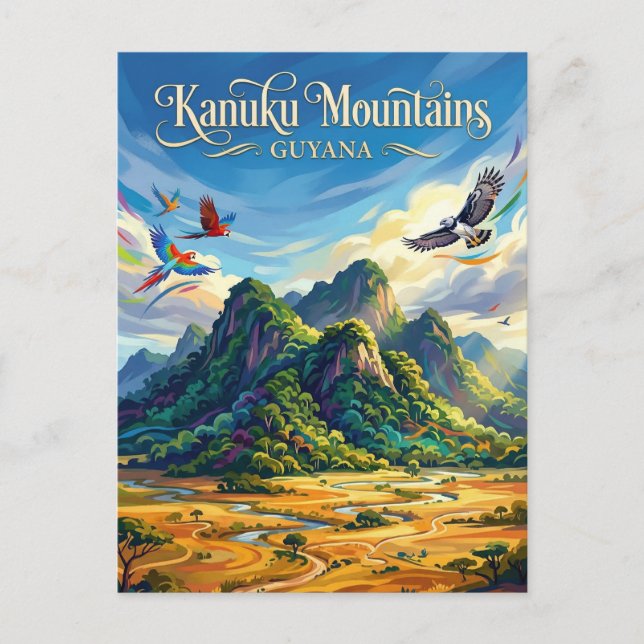 Postal Montañas Kanuku Guyana (Anverso)