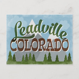 Postal Montañas Leadville Colorado Fun Retro Snowy