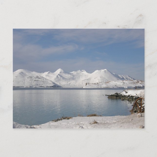 Postal Montañas Makushin en invierno (Anverso)