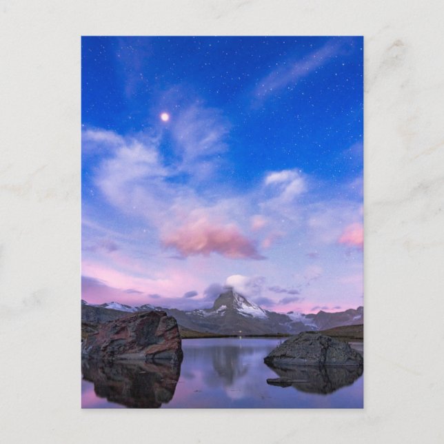 Postal Montañas | Matterhorn & Lake Stellisee (Anverso)