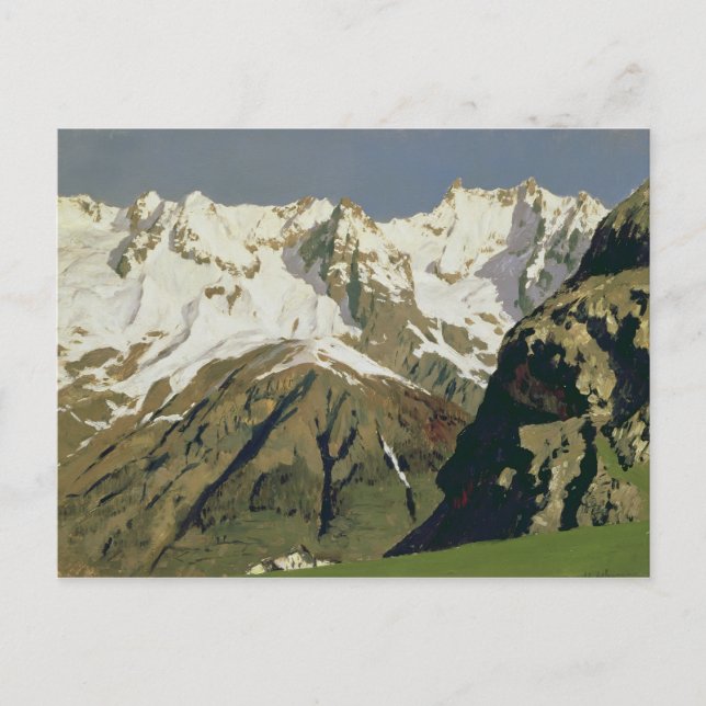 Postal Montañas Mont Blanc, 1897 (Anverso)